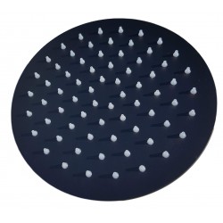 FLOR DUCHA AC.INOX NEGRA REDONDA 150MM