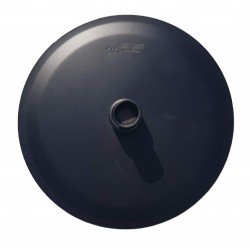 FLOR DUCHA AC.INOX NEGRA REDONDA 150MM