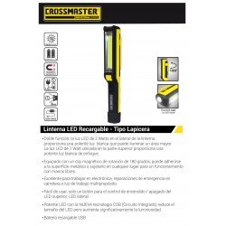 LINTERNA CROSS LED RECARG.   LAPICERA 1,5W