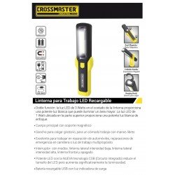 LINTERNA CROSS LED RECARG.  TRABAJO 3W