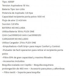 ASPIRADORA DOWEN A BATERIA 18V FLEX S/B