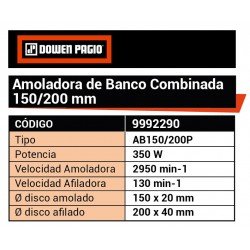 AMOLADORA BCO. DOWEN 350W COMBINADA