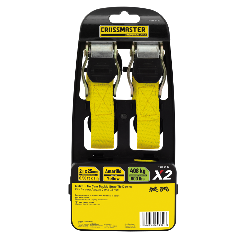CINCHA AMARRE CRIQUE 2MT  408KG 2PZ AMARILLO