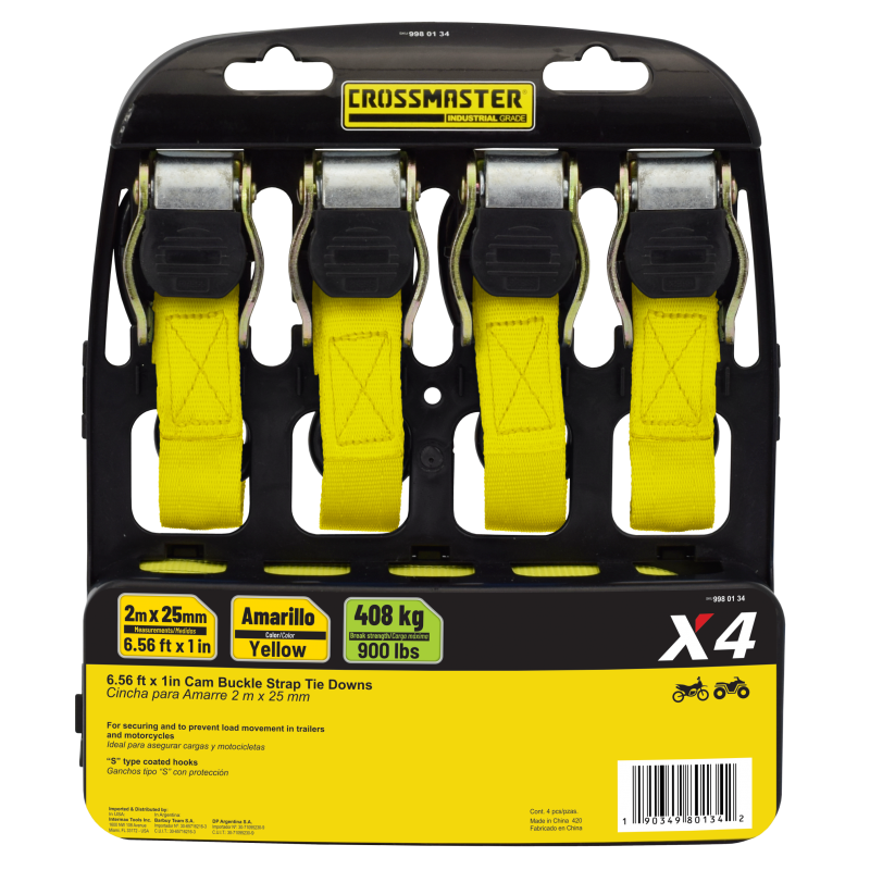 CINCHA AMARRE CRIQUE 2MT  408KG 4PZ AMARILLO
