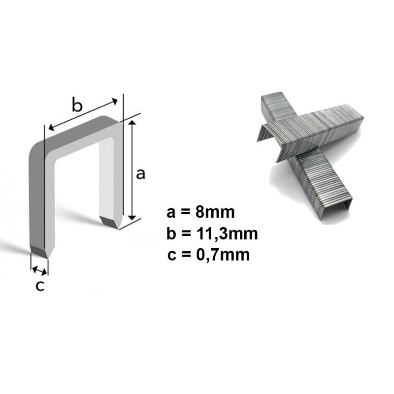 GRAPAS KITANA  8 X 11,3 X 0,7MM 1000U
