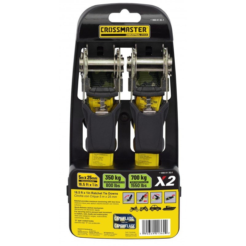 CINCHA AMARRE CRIQUE 2MT  408KG 2PZ CAMUFLADA