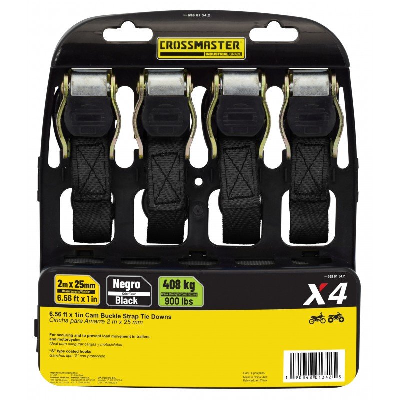 CINCHA AMARRE CRIQUE 2MT  408KG 4PZ NEGRO