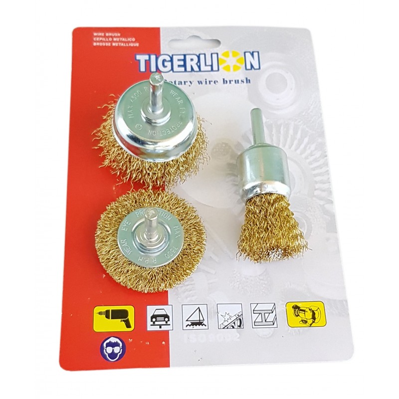 CEPILLO KIT TIGER CON 3 CEPILLOS C/EJES