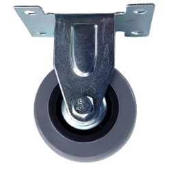 RUEDA PVC GRIS BASE FIJA  50MM