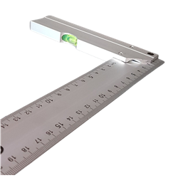 ESCUADRA CARP. IMP ALUM C/NIVEL 30CM
