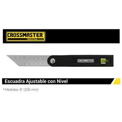 ESCUADRA AJUSTABLE CROSS C/NIVEL 200MM