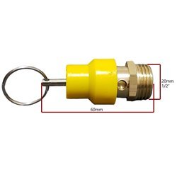 VALVULA SEGURIDAD P/COMPRESOR 1/2 C/TIRADOR