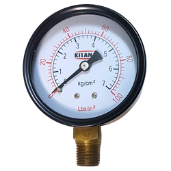 MANOMETRO SECO 50MM 100 LBS (7KG) R.INF. 1/4