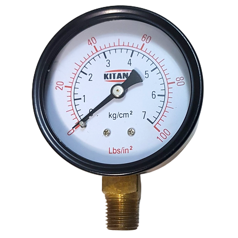 MANOMETRO SECO 50MM 100 LBS (7KG) R.INF. 1/4