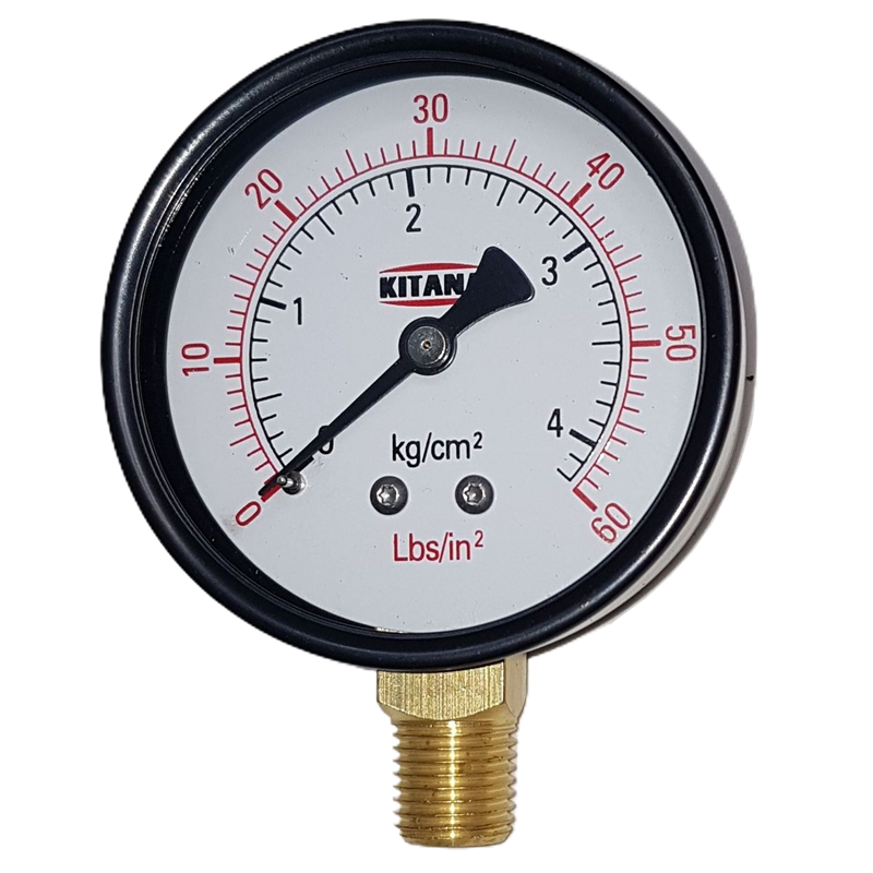 MANOMETRO SECO 50MM  60 LBS (4KG) R.INF. 1/4