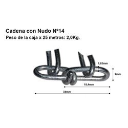 CADENA CON NUDO TIPO VICTOR 14(25MT)
