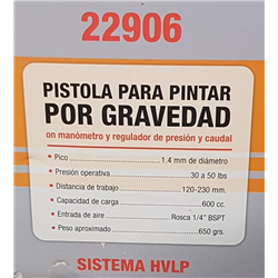 PISTOLA PINTAR KITANA D.SUPERIOR C/REGUL H-827