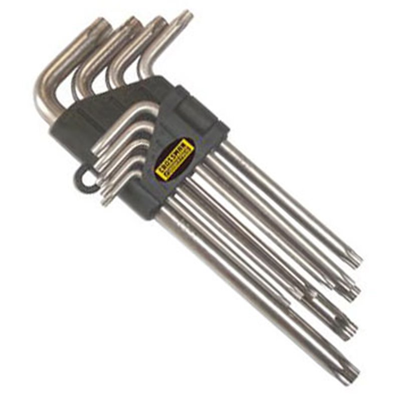 LLAVE TORX CROSS T10-T50 LARGAS (9PZS)