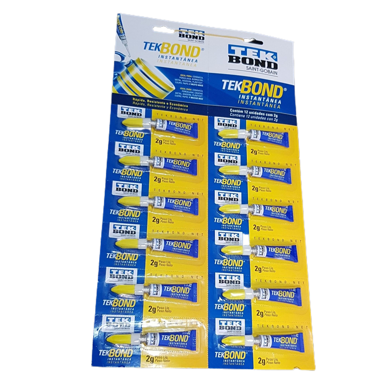 ADHESIVO INSTANTANEO TEK BOND 2GR  X 12 UNID.