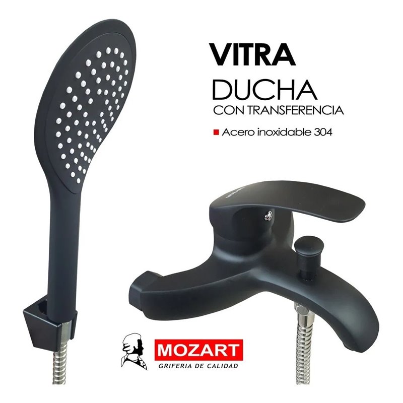 MONOC. DUCHA METAL VITRA NEGRO C/DUCHADOR