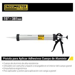 PISTOLA P/CARTUCHO CROSS 15 ALUMINIO