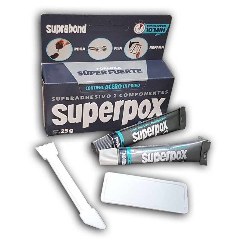 ADHESIVO EPOXI SUPERPOX ACERO JGOX2 25GRS
