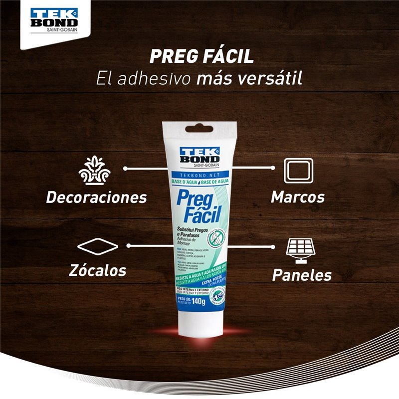 ADHESIVO TEK BOND PREG FACIL MONTAJE 140GRS