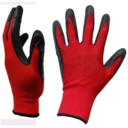 GUANTE G-SOL NITRILO ROJO-NEGRO T. 8 (12 PARES)