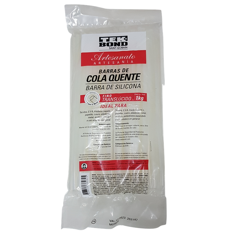 BARRAS DE SILICONA TEK BOND FINA TRASLUCIDA (KG)