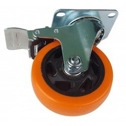 RUEDA PU NARANJA BASE...