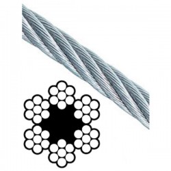 CABLE ACERO GALV  2 MM 6X...