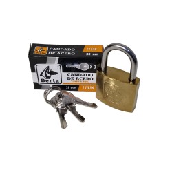 CANDADO ACERO DORADO 38MM...