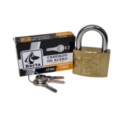 CANDADO ACERO DORADO 63MM...