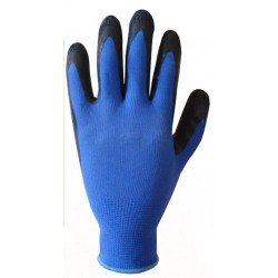 GUANTE G-SOL LATEX CORRUG. AZU-GRIS T. 9 (12 PARES)
