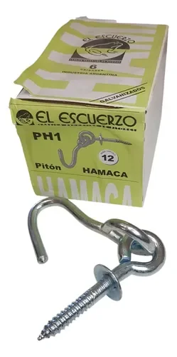 PITON HAMACA ESCUER. PH1 PITON-GANCHO ( 6U)