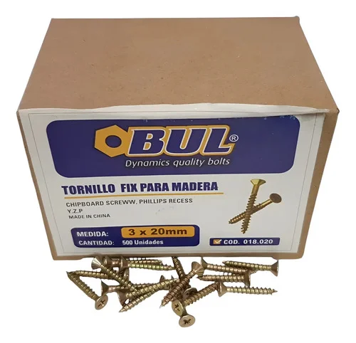 TORNILLO FIX BUL 3,0X 20 (18X20) ( 500U)