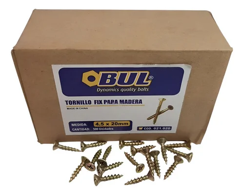 TORNILLO FIX BUL 4,5X 20 (21X20) ( 500U)
