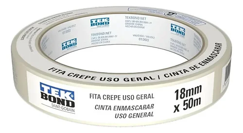 CINTA ENMASC. 12MM USO GRAL TEK BOND(50MTS)