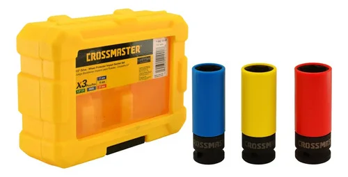 BOCALLAVE CROSS 1/2 SET X 3PZ IMPACTO P/RUEDAS