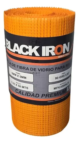 MALLA REVOQUE BLACK IRON 5 X 5 25CM 90GRS