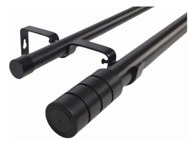 CAÑO REGULABLE TRILLION DOBLE 25/19MM NEGRO 80-210CM