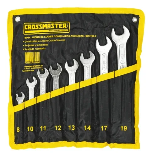 LLAVE COMBINADA CROSS SETX 8PZ(MM)(FUNDA LONA)